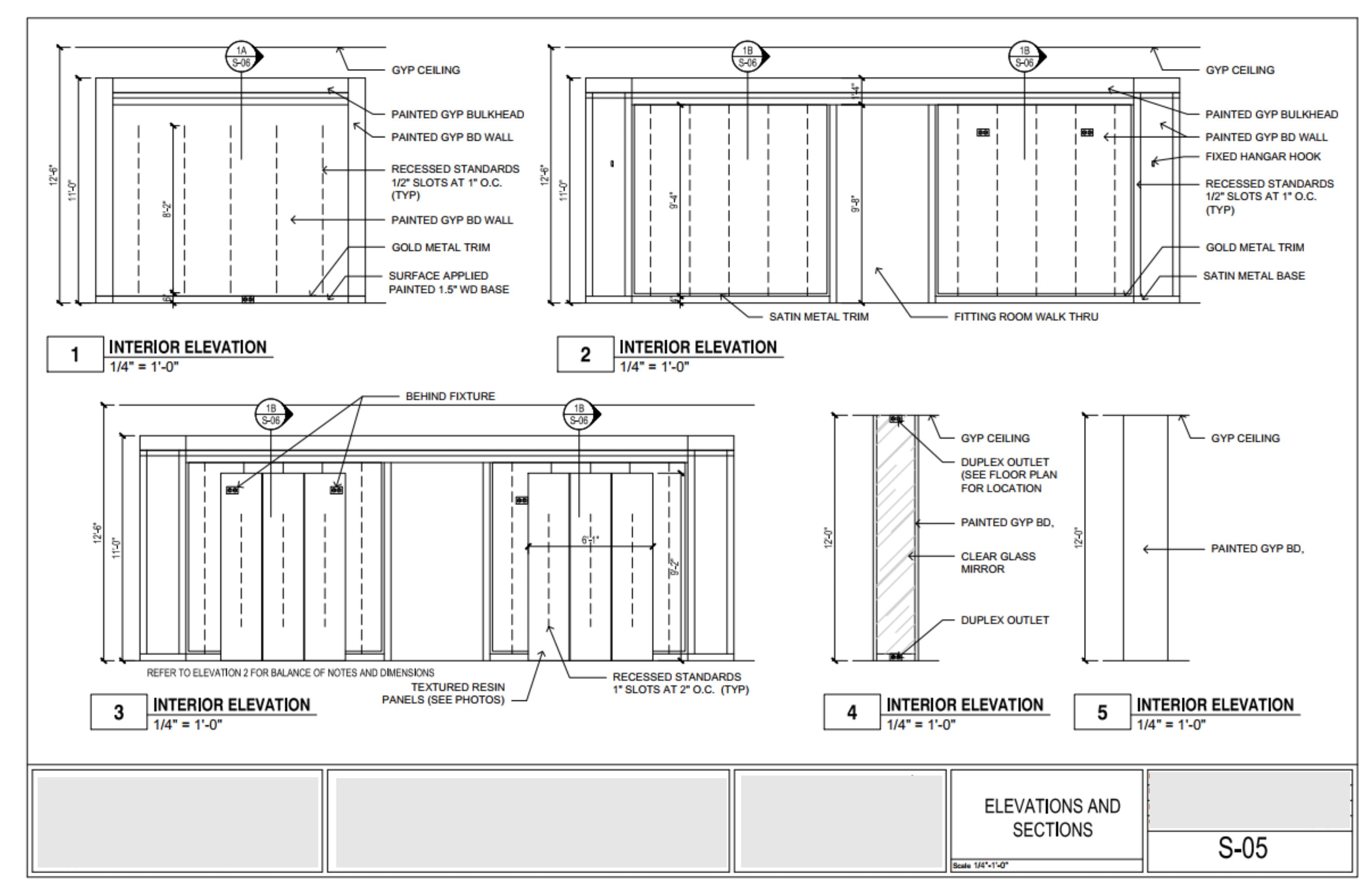 Store elevation drawing