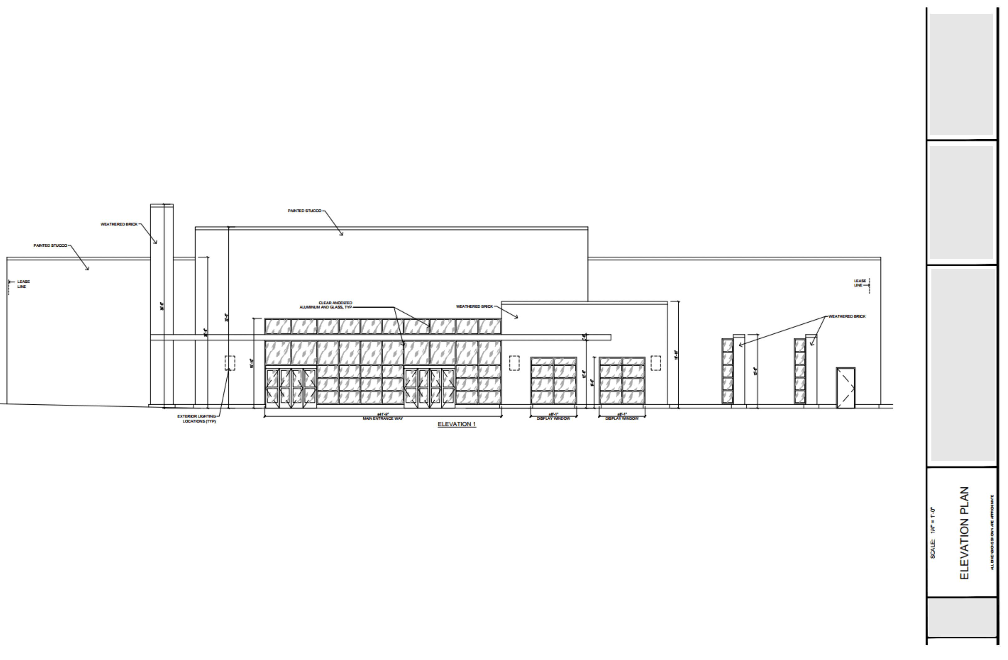 Strip mall elevation